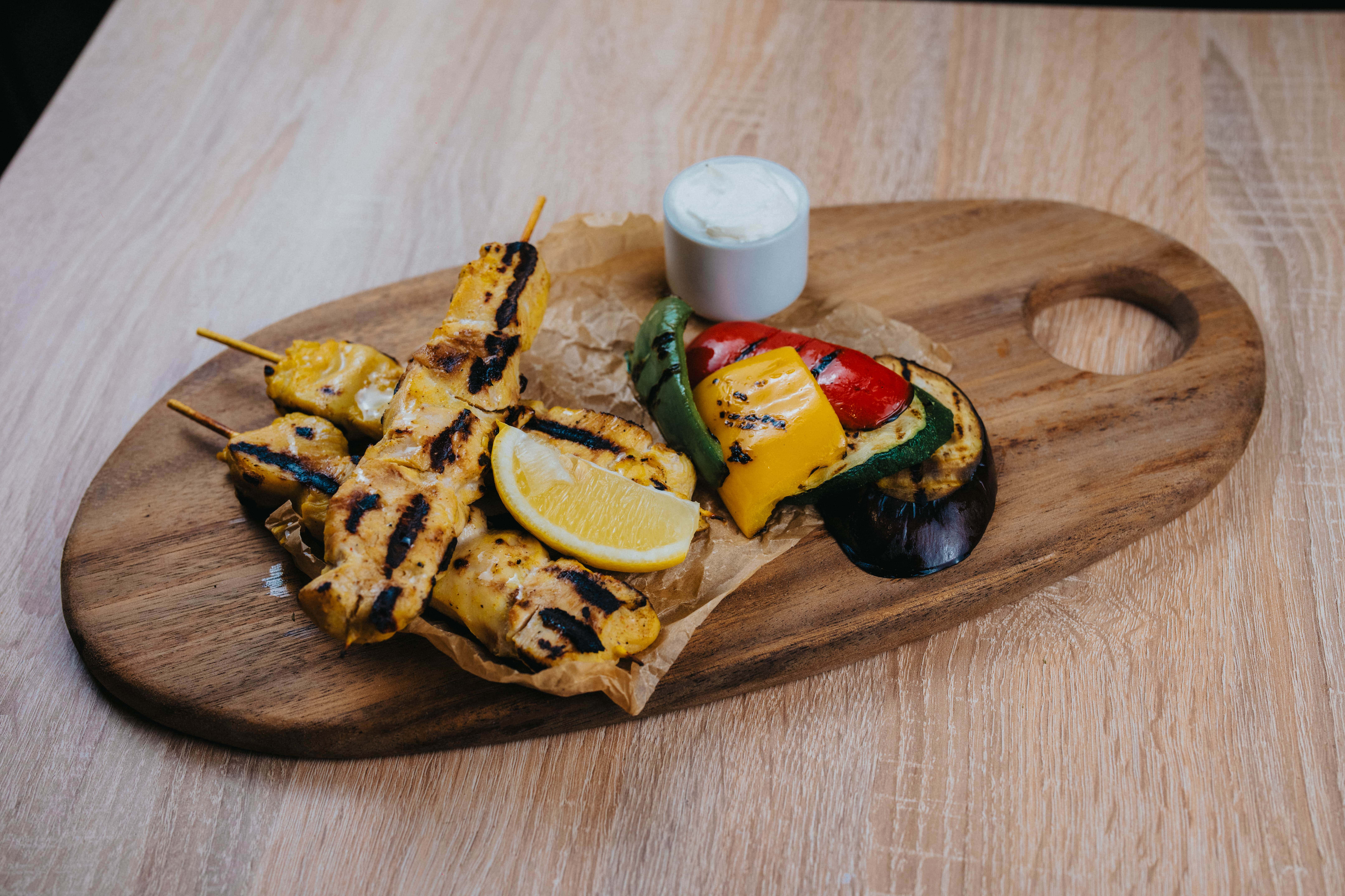 Traditionell Kycklingsouvlaki